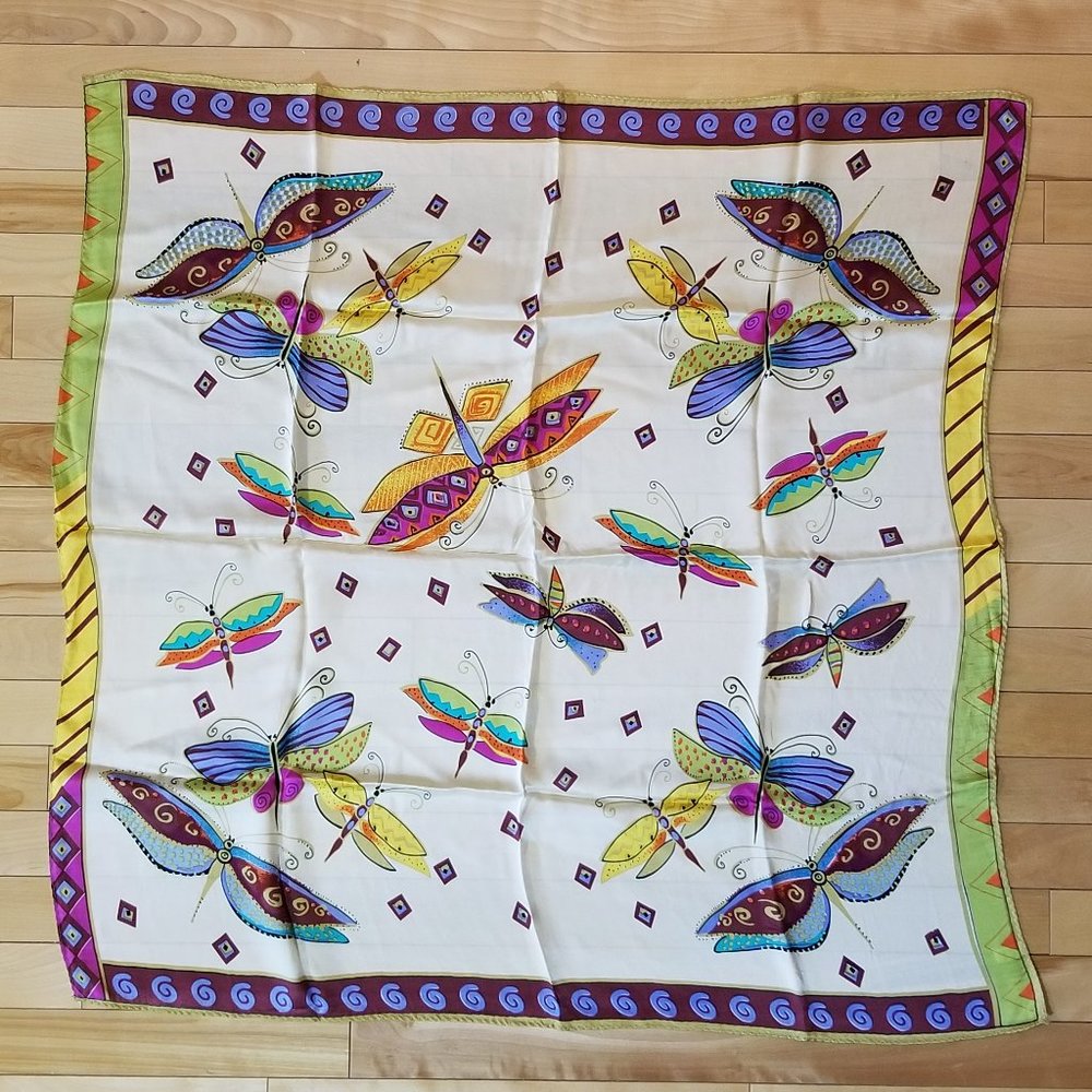 Butterfly silk scarf